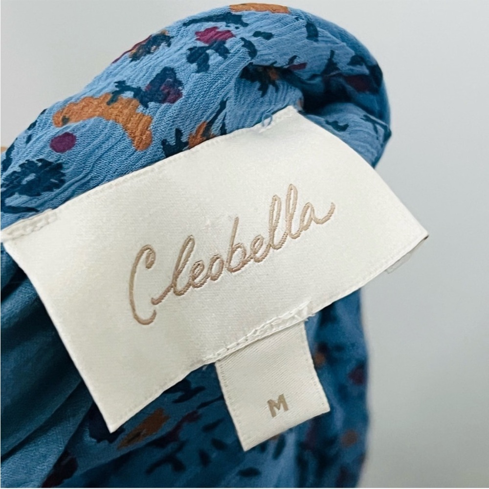 Cleobella Blue Floral Ruffle High-Low Dress - Picture 4 of 6